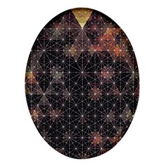 Abstract Psychedelic Geometry Andy Gilmore Sacred Oval Glass Fridge Magnet (4 Pack) by Sarkoni