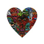 Somewhere Near Oblivion Nightmares Acid Colors Psychedelic Heart Magnet Front