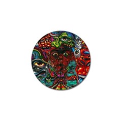 Somewhere Near Oblivion Nightmares Acid Colors Psychedelic Golf Ball Marker (10 Pack) by Sarkoni