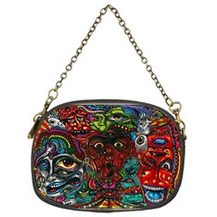 Somewhere Near Oblivion Nightmares Acid Colors Psychedelic Chain Purse (two Sides) by Sarkoni