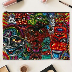 Somewhere Near Oblivion Nightmares Acid Colors Psychedelic Cosmetic Bag (xxxl) by Sarkoni