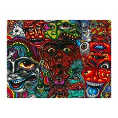 Somewhere Near Oblivion Nightmares Acid Colors Psychedelic Two Sides Premium Plush Fleece Blanket (mini) by Sarkoni