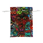 Somewhere Near Oblivion Nightmares Acid Colors Psychedelic Lightweight Drawstring Pouch (L) Front