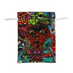 Somewhere Near Oblivion Nightmares Acid Colors Psychedelic Lightweight Drawstring Pouch (L) Back