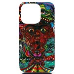 Somewhere Near Oblivion Nightmares Acid Colors Psychedelic iPhone 14 Pro Black UV Print Case Front