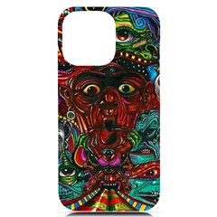 Somewhere Near Oblivion Nightmares Acid Colors Psychedelic Iphone 14 Pro Max Black Uv Print Case by Sarkoni