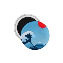 Minimalism Great Wave Off Kanagawa 1 75  Magnets by Sarkoni