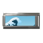 Minimalism Great Wave Off Kanagawa Superlink Italian Charm (9mm) Front