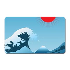 Minimalism Great Wave Off Kanagawa Magnet (rectangular) by Sarkoni