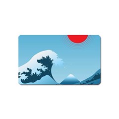 Minimalism Great Wave Off Kanagawa Magnet (name Card) by Sarkoni