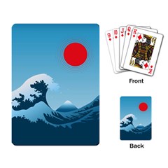 Minimalism Great Wave Off Kanagawa Playing Cards Single Design (rectangle) by Sarkoni