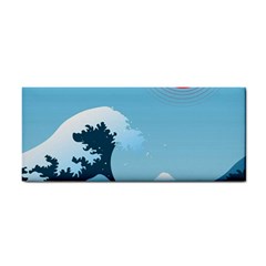 Minimalism Great Wave Off Kanagawa Hand Towel by Sarkoni