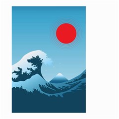 Minimalism Great Wave Off Kanagawa Small Garden Flag (two Sides) by Sarkoni