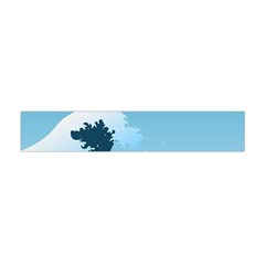 Minimalism Great Wave Off Kanagawa Premium Plush Fleece Scarf (mini) by Sarkoni