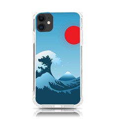 Minimalism Great Wave Off Kanagawa Iphone 11 Tpu Uv Print Case by Sarkoni