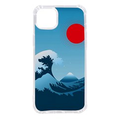 Minimalism Great Wave Off Kanagawa Iphone 14 Plus Tpu Uv Print Case by Sarkoni