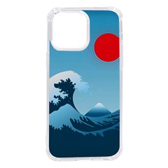 Minimalism Great Wave Off Kanagawa Iphone 14 Pro Max Tpu Uv Print Case by Sarkoni