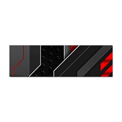 Gamer Tech Black Mesh Red Modern Shape Texture Geometric Pattern Sticker (bumper) by Sarkoni