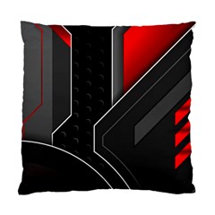 Gamer Tech Black Mesh Red Modern Shape Texture Geometric Pattern Standard Cushion Case (one Side) by Sarkoni