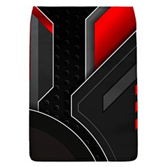 Gamer Tech Black Mesh Red Modern Shape Texture Geometric Pattern Removable Flap Cover (s) by Sarkoni