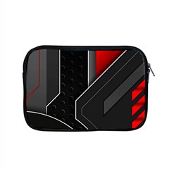 Gamer Tech Black Mesh Red Modern Shape Texture Geometric Pattern Apple Macbook Pro 15  Zipper Case by Sarkoni