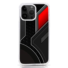 Gamer Tech Black Mesh Red Modern Shape Texture Geometric Pattern Iphone 14 Pro Max Tpu Uv Print Case by Sarkoni