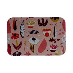 Scandinavian Flat Floral Background Coral Pink White Black Gold Pattern Open Lid Metal Box (silver)   by Sarkoni