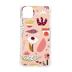 Scandinavian Flat Floral Background Coral Pink White Black Gold Pattern Iphone 11 Pro Max 6 5 Inch Tpu Uv Print Case by Sarkoni