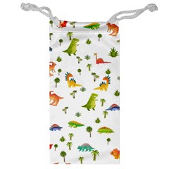 Baby Dino Seamless Pattern Jewelry Bag by Sarkoni