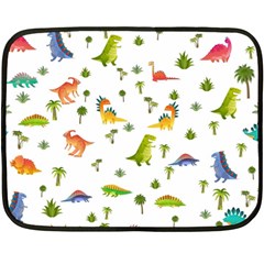 Baby Dino Seamless Pattern Fleece Blanket (mini) by Sarkoni