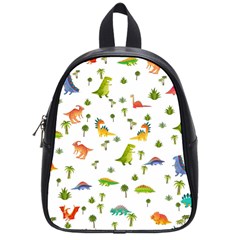 Baby Dino Seamless Pattern School Bag (small) by Sarkoni