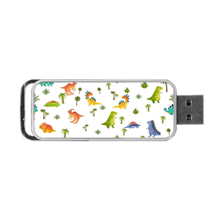 Baby Dino Seamless Pattern Portable USB Flash (One Side)