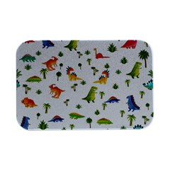 Baby Dino Seamless Pattern Open Lid Metal Box (silver)   by Sarkoni