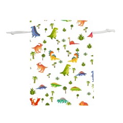 Baby Dino Seamless Pattern Lightweight Drawstring Pouch (m) by Sarkoni