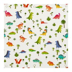 Baby Dino Seamless Pattern Banner And Sign 3  X 3  by Sarkoni