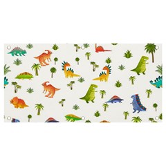 Baby Dino Seamless Pattern Banner And Sign 4  X 2  by Sarkoni