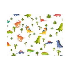 Baby Dino Seamless Pattern Premium Plush Fleece Blanket (mini) by Sarkoni