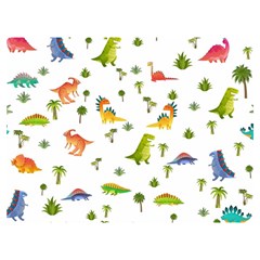 Baby Dino Seamless Pattern Premium Plush Fleece Blanket (extra Small) by Sarkoni