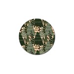 Christmas Vector Seamless Tree Pattern Golf Ball Marker (4 pack) Front