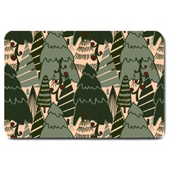 Christmas Vector Seamless Tree Pattern Large Doormat