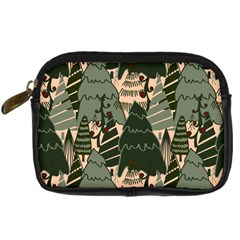 Christmas Vector Seamless Tree Pattern Digital Camera Leather Case by Sarkoni