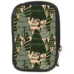 Christmas Vector Seamless Tree Pattern Compact Camera Leather Case by Sarkoni