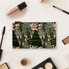 Christmas Vector Seamless Tree Pattern Cosmetic Bag (small) by Sarkoni