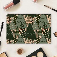 Christmas Vector Seamless Tree Pattern Cosmetic Bag (large) by Sarkoni