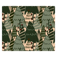 Christmas Vector Seamless Tree Pattern Two Sides Premium Plush Fleece Blanket (small) by Sarkoni