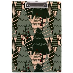 Christmas Vector Seamless Tree Pattern A4 Acrylic Clipboard by Sarkoni