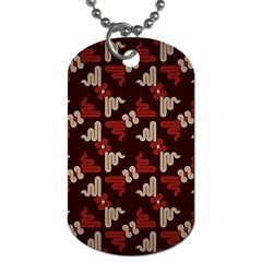 Oriental Dragon Motif Pattern Dog Tag (two Sides) by Sarkoni