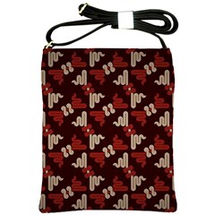 Oriental Dragon Motif Pattern Shoulder Sling Bag by Sarkoni