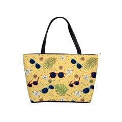 Seamless Pattern Of Sunglasses Tropical Leaves And Flowers Classic Shoulder Handbag by Sarkoni