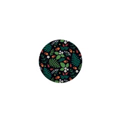 Pattern Forest Leaf Flower Motif 1  Mini Buttons by Sarkoni